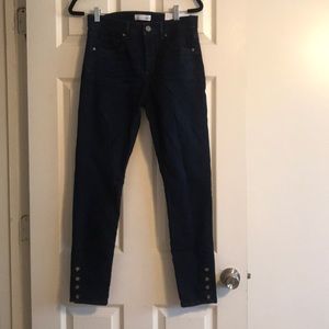 NWT denim jeans with buttons on ankle